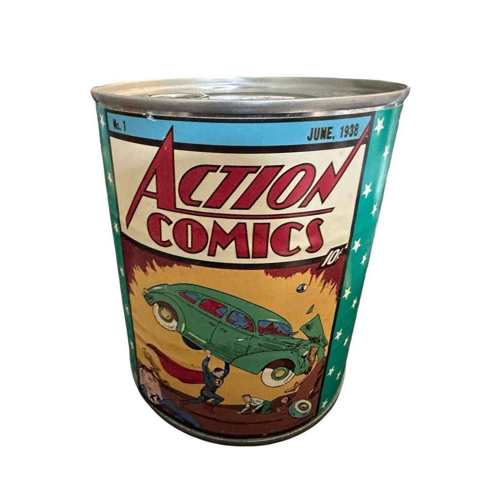NEW 1993 Detective Comics #1 June 1938 Superman Man Of Steel Canned T-Shirt L